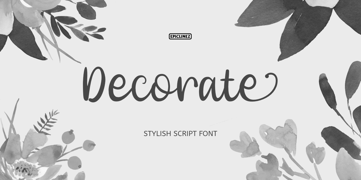 Decorate Font preview